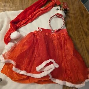 Santa Skirt, Scarf, And Hat Set